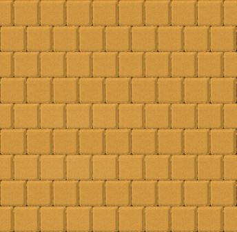 Тротуарная плитка Квадрат малый, желтый, гладкая 