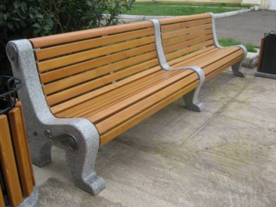 Диван D19 с боковинами из натурального гранита 3300x700x920 мм