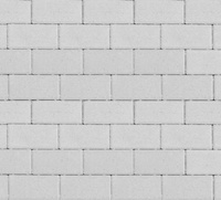 Тротуарная плитка Прямоугольник Лайн Белый, гладкая