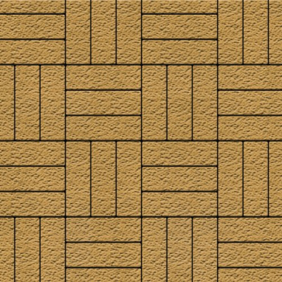 Тротуарная плитка Паркет желтый, бассировка 