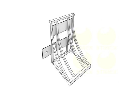 Металлическая навесная велопарковка В704 580х365х685 мм