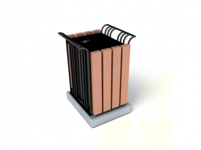 Урна для мусора уличная U12 400x500x750 мм архитектурный бетон