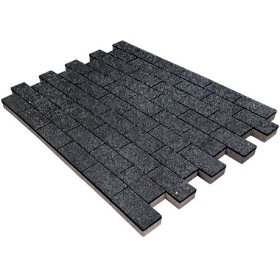 Тротуарная плитка Прямоугольник 100*200 Backwash Неро