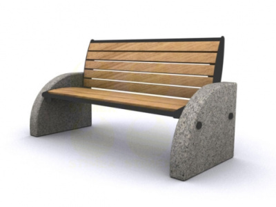 Диван городской уличный D5 с элементами из натурального гранита 1700x700x800 мм