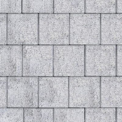 Тротуарная плитка Квадрат большой, белый, бассировка 