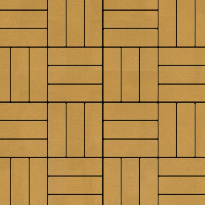 Тротуарная плитка Паркет желтый, гладкая 