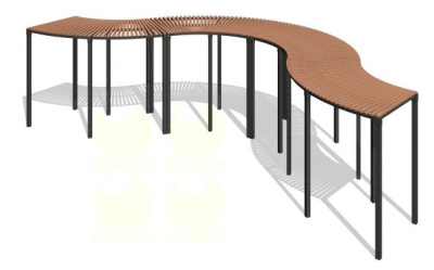 Пергола PG9 Волна (4 секц.) 9300х4200х2370 мм