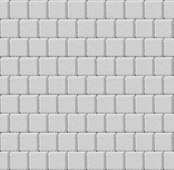 Тротуарная плитка Квадрат малый, белый, гладкая 