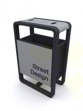 Урна металлическая для мусора уличнная U300 545x355x755 мм