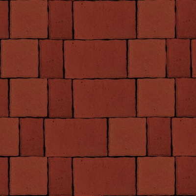 Тротуарная плитка Старый город, Красный, гладкая