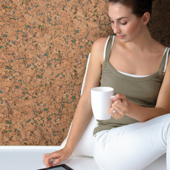 Пробковое настенное покрытие Wall Design Monte Green 600х300х3 мм 