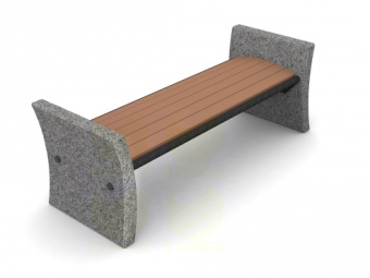 Софа парковая уличная S1 1770x650x650 мм натуральный гранит