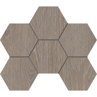 Мозаика KRAFT WOOD KW02 Hexagon 250x285 мм структур.