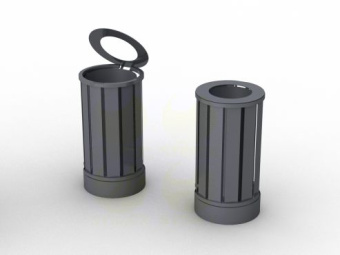 Металлическая урна для мусора уличная У651 400x400x655 мм