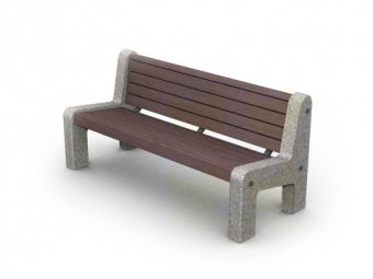 Диван городской уличный D1 (Д1) с элементами из натурального гранита