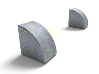 Столбик парковочный SDP37 (СДП37) из архитектурного бетона 400x200x400 мм