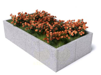 Цветник, высокая клумба ЦВ1 2400х1360х600 мм