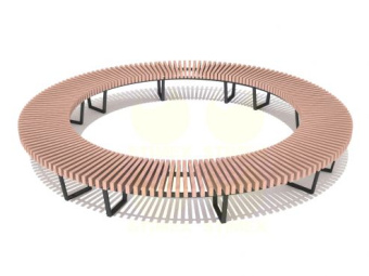 Скамья радиусная С757Р 3500x3500x440 мм