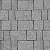 Тротуарная плитка Старый город, Серый, бассировка