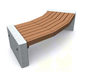 Скамья уличная парковая C8 с боковинами из архитектурного бетона 1730х650х450 мм