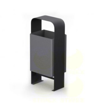 Металлическая урна для мусора уличная U552 (У552) 370х320х860 мм