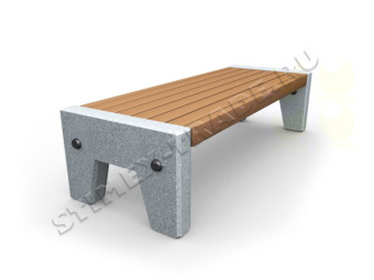 Скамья уличная парковая C1M2 с боковинами из архитектурного бетона 1700х650х450 мм