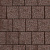 Тротуарная плитка Квадрат большой, коричневый, бассировка 
