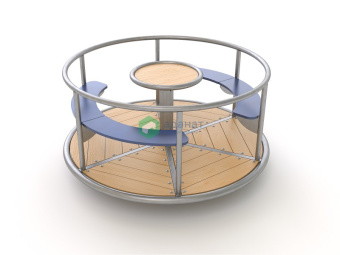 Карусель со спинкой 1540х1540х720мм