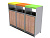 Урна для раздельного сбора мусора U502-trio (У502-трио) 1320x400x985 мм
