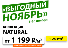 Акция на кварцевый ламинат Home Expert «ВЫГОДНЫЙ НОЯБРЬ»