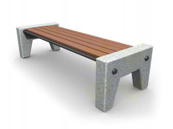Скамья уличная парковая C3 (С3) с боковинами из архитектурного бетона 1700х650х450 мм