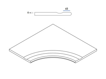 МАГНЕЗИО БОРT.60X60 С ВЫЕМ.УГЛ.ЗАКР.30