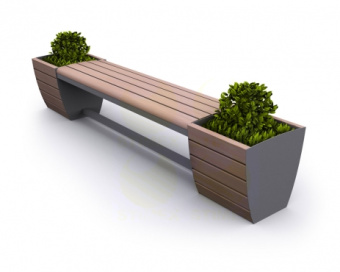 Скамья парковая уличная C455 2400x435x450 мм