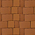Тротуарная плитка Старый город, Оранжевый, гладкая