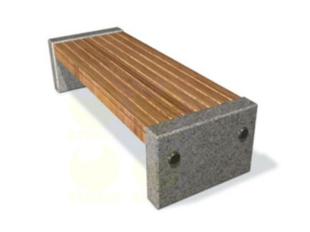 Скамья уличная парковая C1 (С1) с боковинами из натурального гранита 1700х650х450 мм