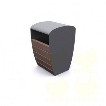 Урна металлическая для мусора уличная U452 450x450x700 мм