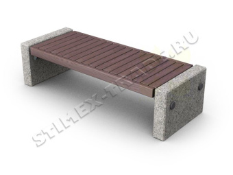 Скамья парковая С9 с боковинами из архитектурного бетона 1700x650x450 мм
