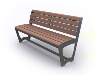 Диван городской уличный D453 1510x590x800 мм