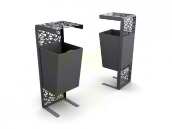 Урна металлическая для мусора уличная 380x350x1030 мм