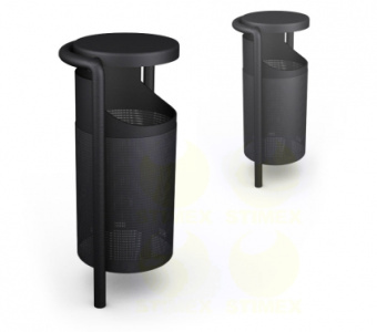 Урна металлическая для мусора уличная U106 405х430х1280 мм