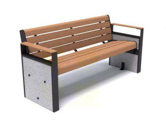 Парковый диван Д703 1765x615x900 мм